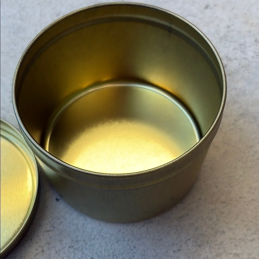 PKG 9 Gold Tin Containers - Craft Supply